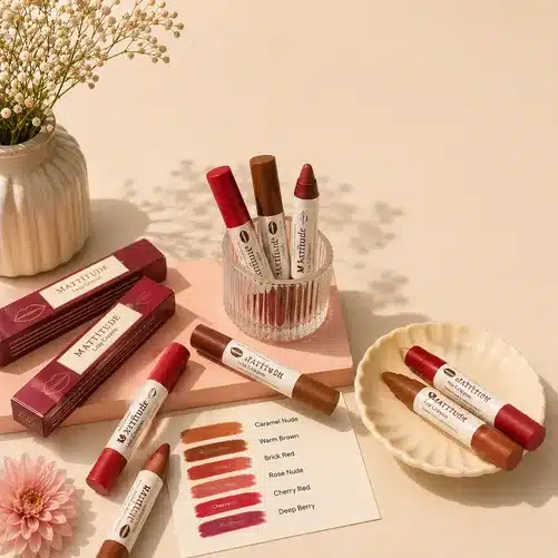 Matte Lip Crayon Set – Long Lasting Waterproof Lipstick Combo (Pack of 5)