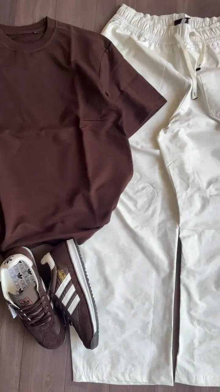 Men's Trendy Loose Fit Tee & Cargo Pants Set