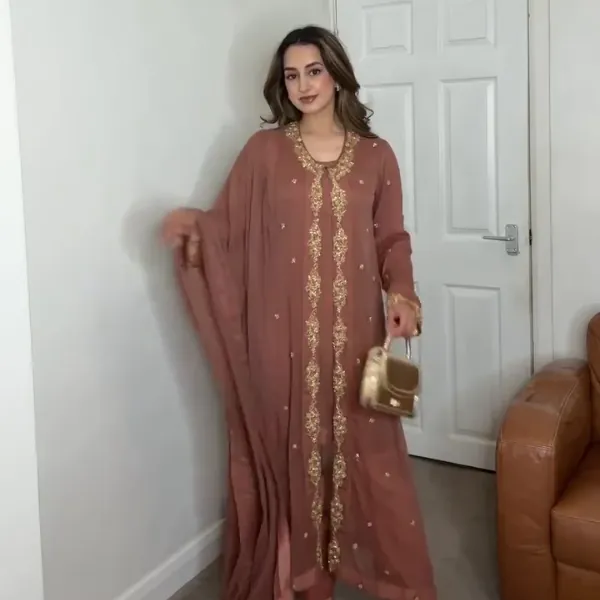 Dusty Rose Georgette Suit