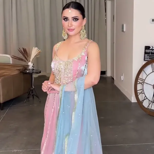 Elegant Pastel Pink & Sky Blue Designer