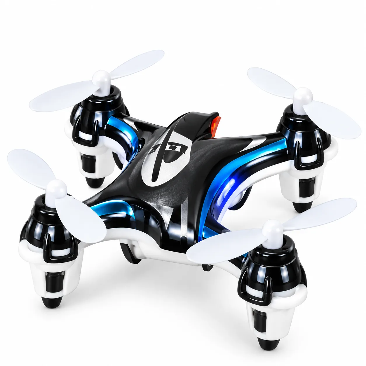 Mini Black & White RC Quadcopter Drone with LED Lights & Remote Control