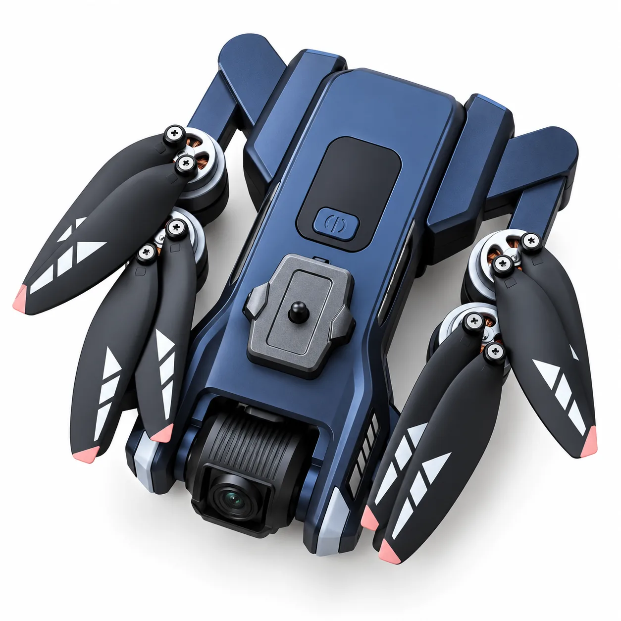 Blue Foldable RC Drone with Camera & Remote Control