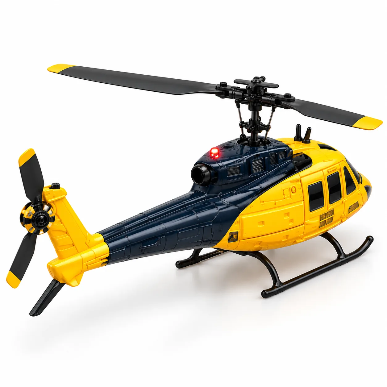Yellow & Black RC Rescue Helicopter with LED Lights & Remote Control
