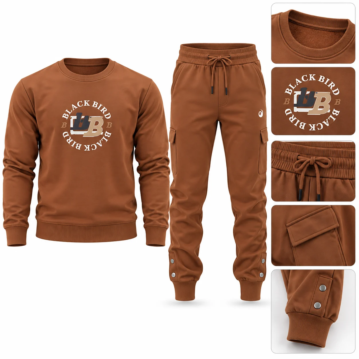 Men’s Premium Brown Tracksuit Set