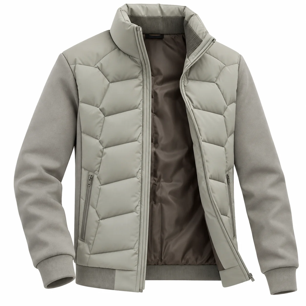 Men’s Grey Hooded Puffer Jacket