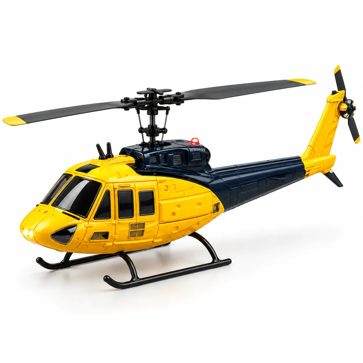 Yellow & Black RC Rescue Helicopter with LED Lights & Remote Control