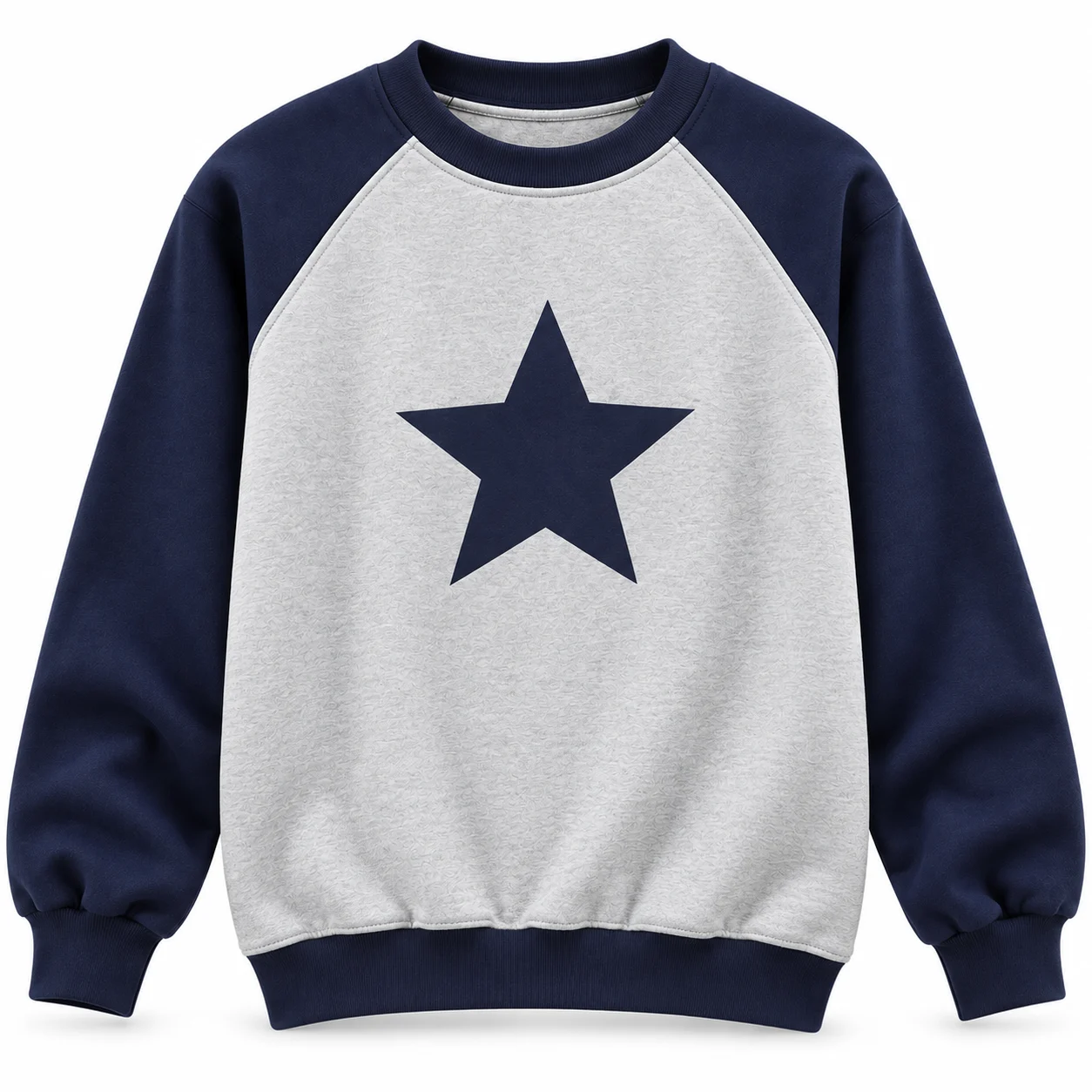 Men’s Navy Blue & Grey Star Printed Sweatshirt