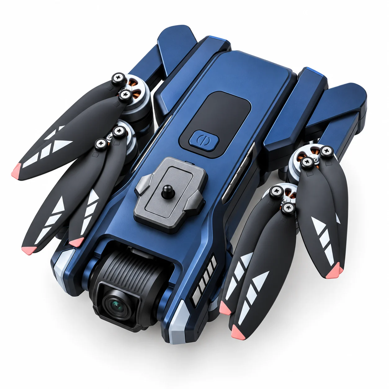 Blue Foldable RC Drone with Camera & Remote Control