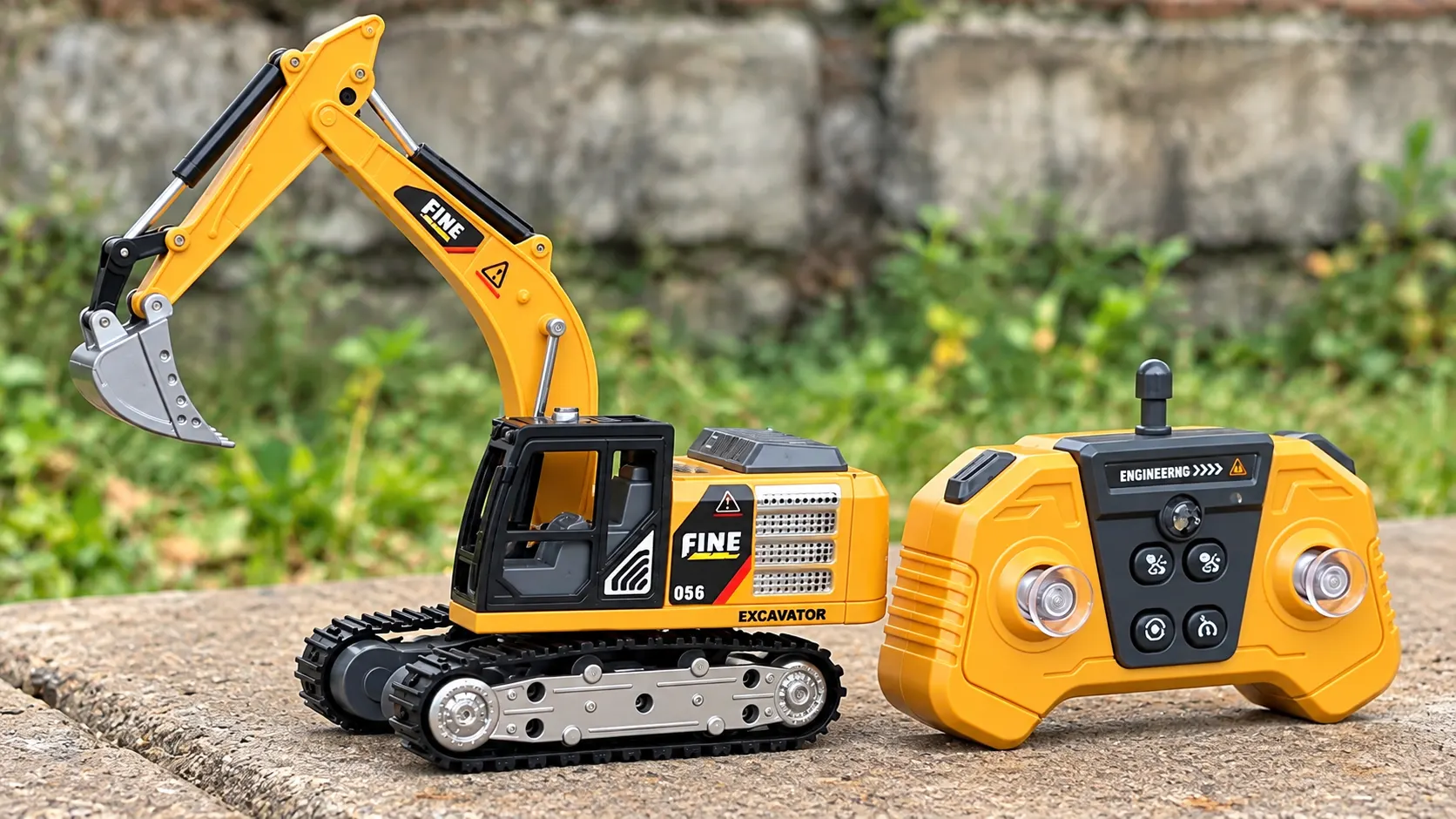Heavy-Duty Excavator RC Toy with Remote Control
