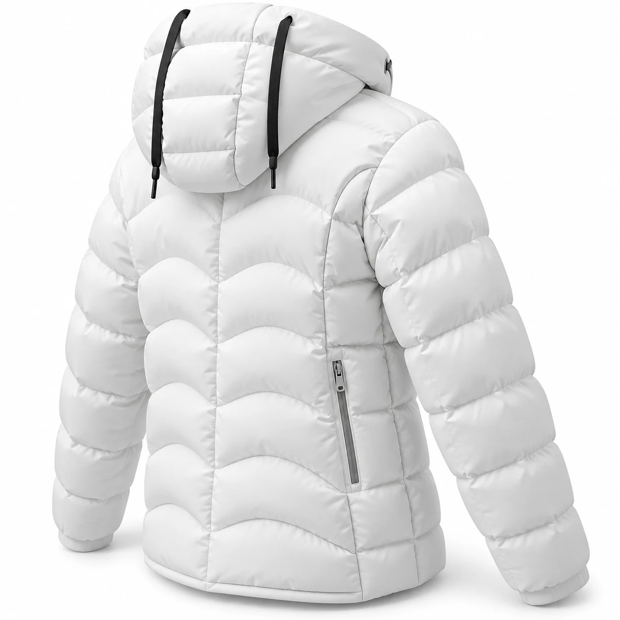 Men’s White Hooded Puffer Jacket