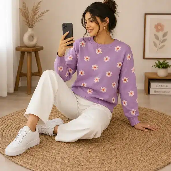Winter Chic Sweater & Wide-Leg Pants Combo Set