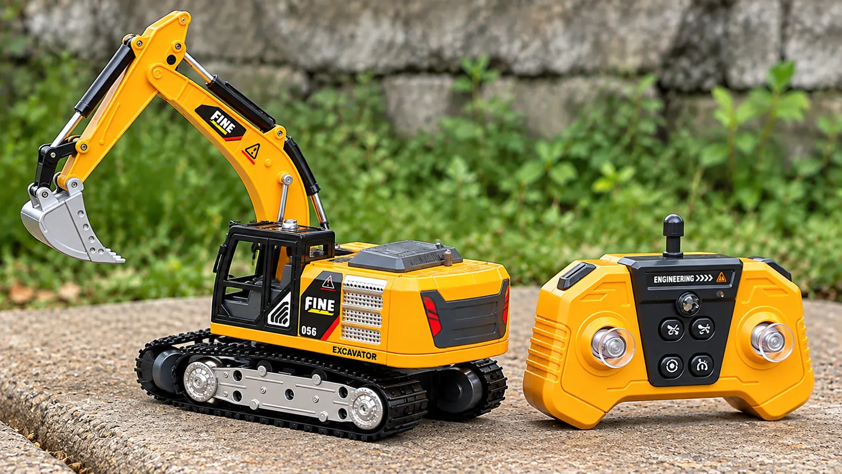 Heavy-Duty Excavator RC Toy with Remote Control