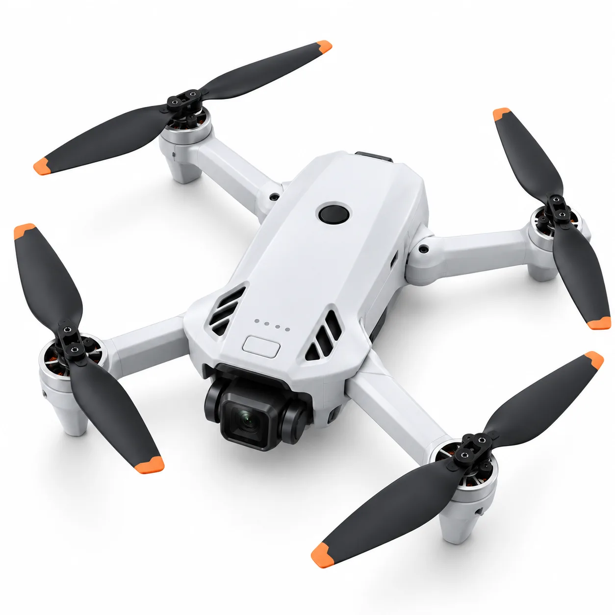 White Foldable RC Drone with Four Propellers & Remote Control